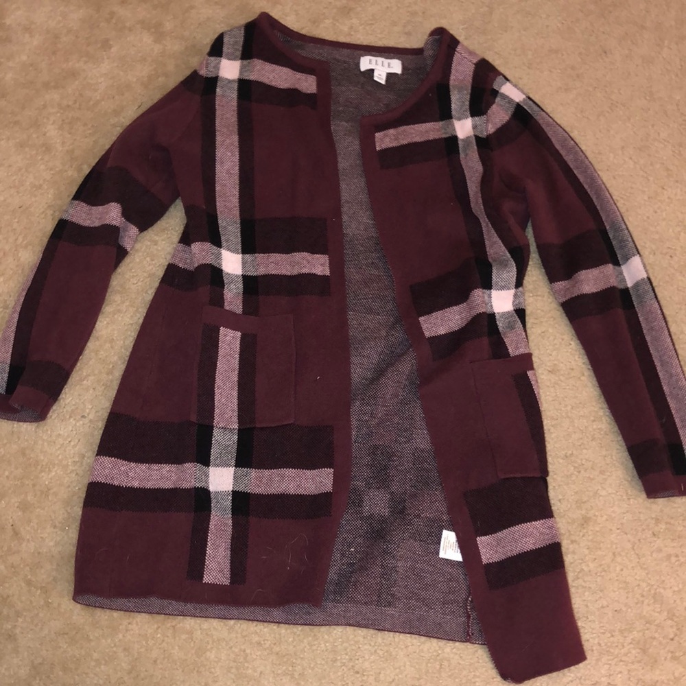 Elle Plaid Cardigan